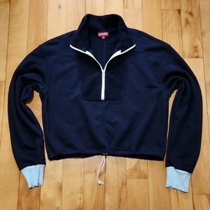 STAUD Bungee Half Zip Pullover Sweatshirt - S